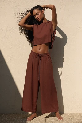 Sunday Brooklyn Wide-Leg Linen Blend Pants