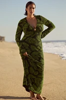 Show Me Your Mumu Plus Lopez Long-Sleeve V-Neck Maxi Dress