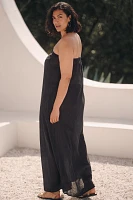 By Anthropologie Strapless Gauze Maxi Dress