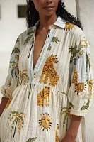 The Carolita Printed Tiered Shirt Dress: LouLou Avenue Edition