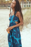 By Anthropologie Sleeveless Cutout Midi Dress