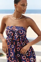 Celandine Cotton Sleeveless Bow-Front Mini Dress