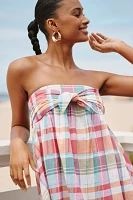 Celandine Cotton Sleeveless Bow-Front Mini Dress