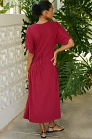 Celandine Cotton Crew Neck T-Shirt Dress