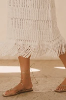 The Sierra Sleeveless Fringe Midi Dress