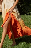 By Anthropologie Ombre Sunrise Tiered Maxi Dress