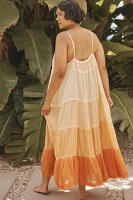 By Anthropologie Ombre Sunrise Tiered Maxi Dress