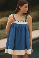 By Anthropologie Sleeveless Whipstitch Mini Dress