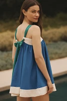 By Anthropologie Sleeveless Whipstitch Mini Dress