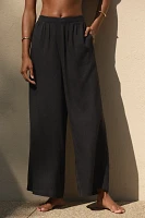 The Aubrey Smocked Linen Pants