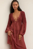 By Anthropologie Sheer Cover-Up Midi Dress