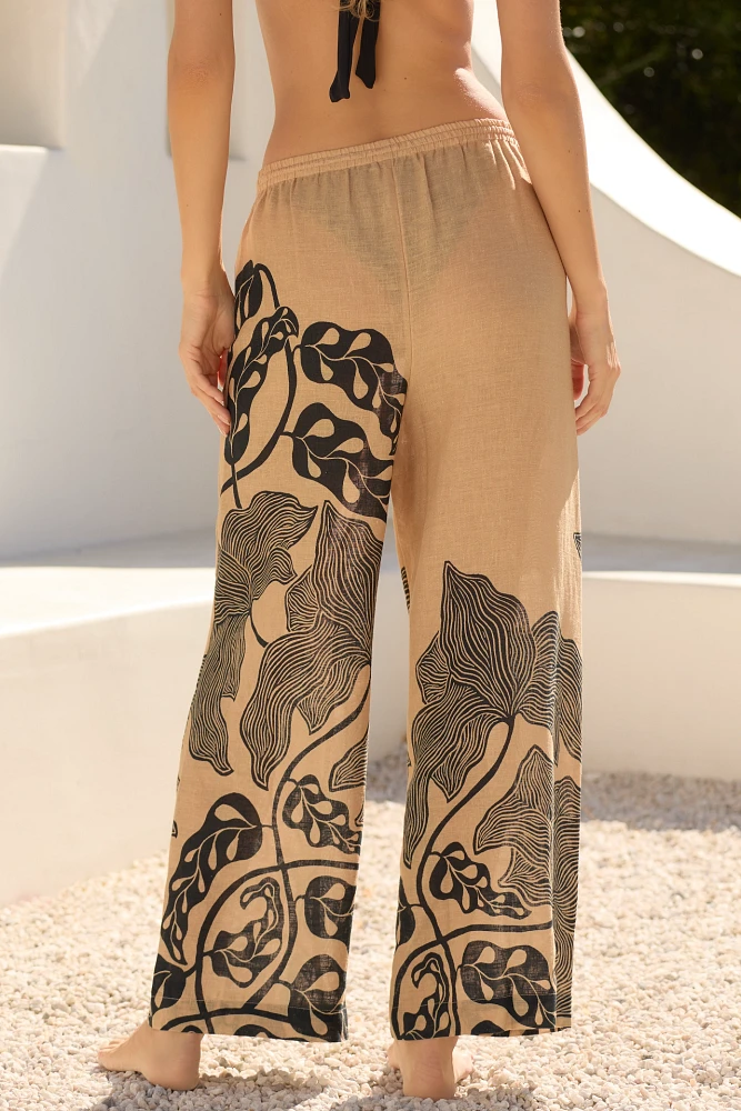 Grace Gillespie Linen Wide-Leg Pants