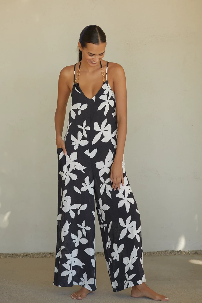 By Anthropologie Easy Linen Jumpsuit