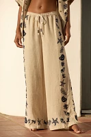 By Anthropologie Wide-Leg Linen Pants