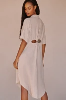 The Lucia Sheer Midi Dress by Anthropologie: Linen Edition