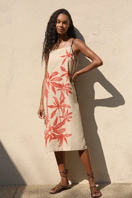 By Anthropologie Side-Slit Midi Dress