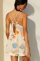 Daniella Manini x Celandine Linen Blend Halter Mini Dress