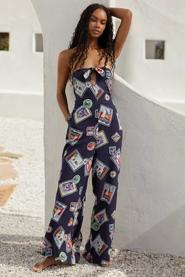 Celandine Linen Blend Strapless Jumpsuit