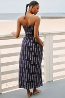 The Aliza Strapless Maxi Dress by Celandine: Drop-Waist Edition