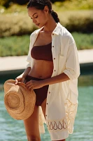 Celandine Embroidered Linen Blend Cover-Up