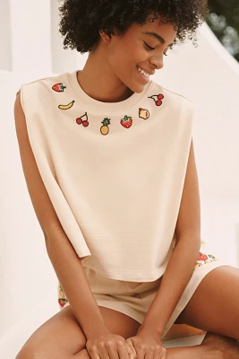 Celandine Coney Icon Embroidered Muscle Tee Sweatshirt