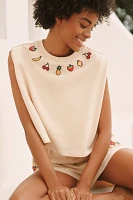 Celandine Coney Icon Embroidered Muscle Tee Sweatshirt