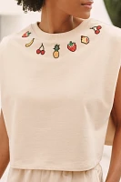 Celandine Coney Icon Embroidered Muscle Tee Sweatshirt