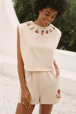 Celandine Coney Icon Embroidered Sweat Shorts