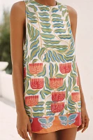 Celandine x Carla Petelski Mini Linen Blend Shift Dress