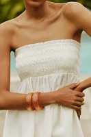 Celandine Linen-Blend Smocked Tank Top