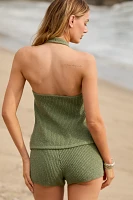Celandine Nautical Buckle Open-Front Sweater Tank