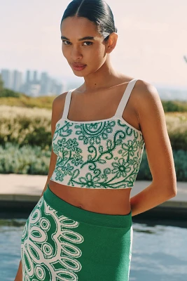Celandine Knit Square Cropped Tank Top
