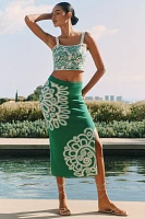 Celandine Fitted Knit Midi Skirt