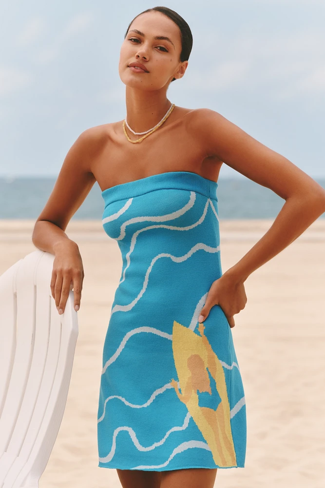 Celandine Strapless Sweater Dress