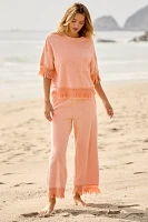 Electric & Rose Ibiza Short-Sleeve Fringe Top