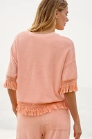 Electric & Rose Ibiza Short-Sleeve Fringe Top