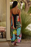 Celandine x Carla Petelski Printed Cotton Midi Dress