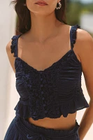 Celandine Smocked Crop Top