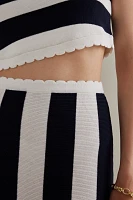 The Mandy Striped Slim Midi Skirt