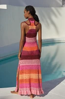 By Anthropologie Crochet Halter Cover-Up Dress