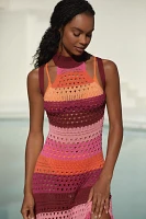 By Anthropologie Crochet Halter Cover-Up Dress