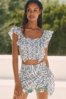 Ro's Garden Caracas Sleeveless Ruffle Blouse