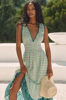 Ro's Garden Hilda Sleeveless V-Neck Midi Dress