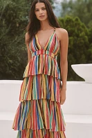 Ro's Garden Nevada Cotton Sleeveless V-Neck Midi Dress