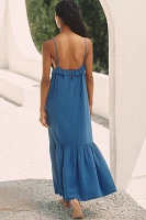 Sundays Garnet V-Neck Gauze Maxi Dress