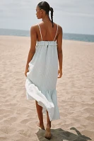 Sundays Marceline Linen Sleeveless Tiered Ruffle Maxi Dress