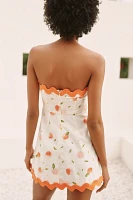 Flat White Circus Ric Rac Strapless A-Line Mini Dress