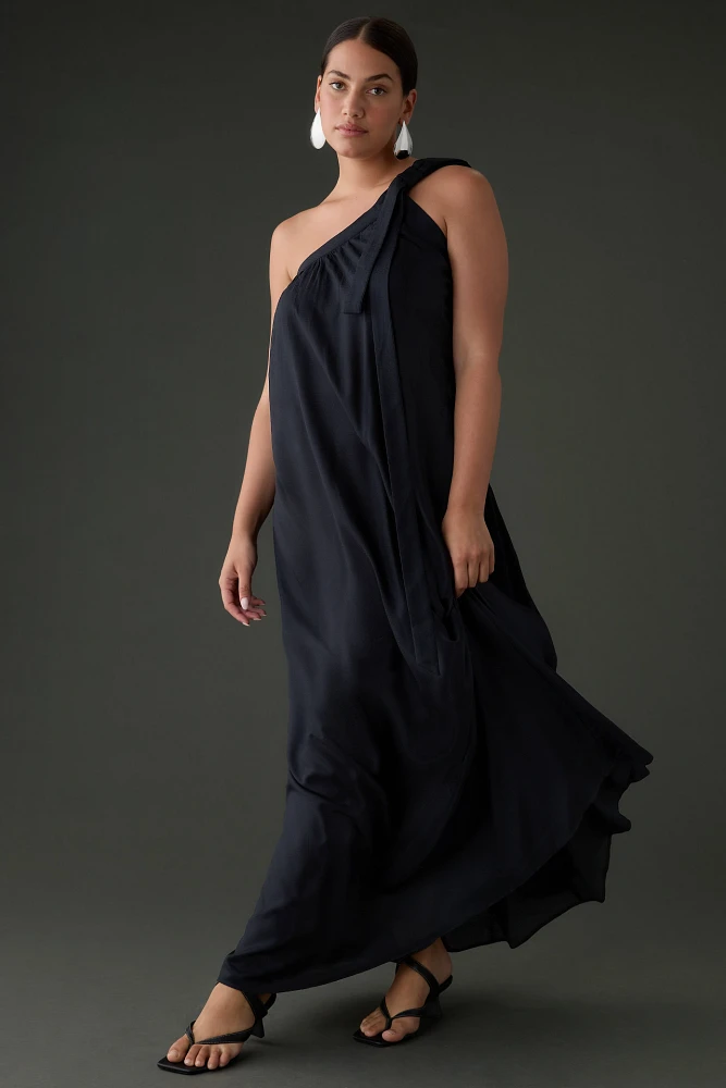 By Anthropologie One-Shoulder Bow Dress