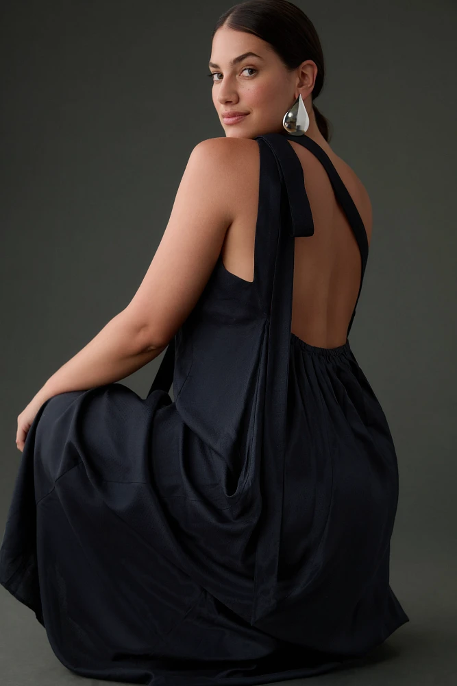 By Anthropologie One-Shoulder Bow Dress