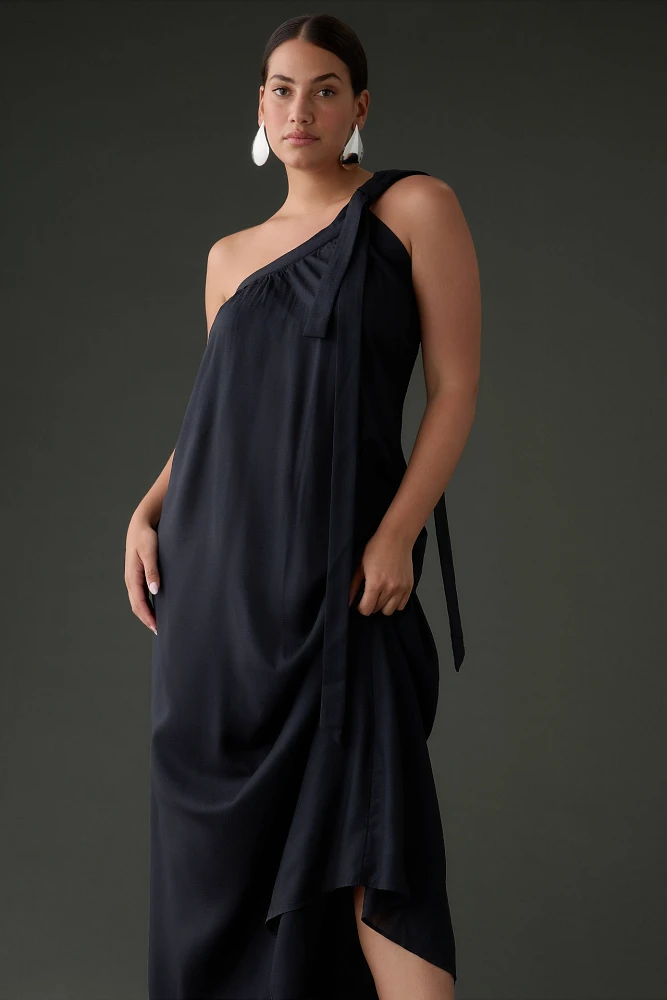 By Anthropologie One-Shoulder Bow Dress